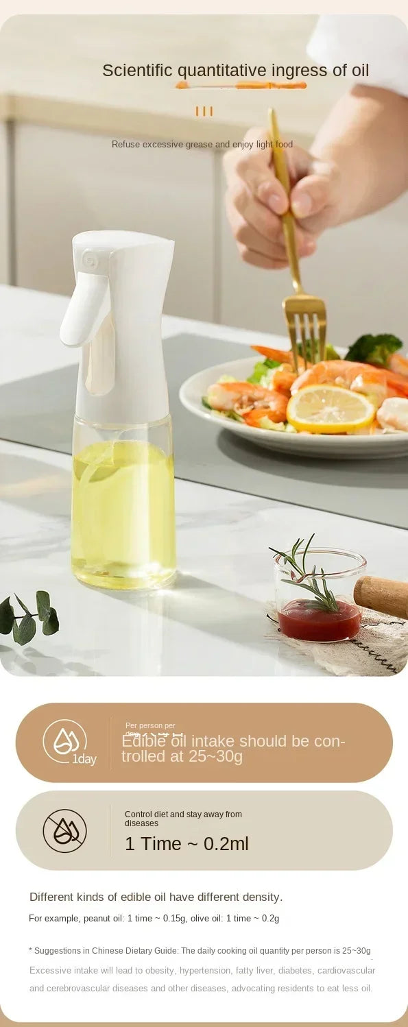 Oil Spray for Cooking Olive Oil Dispenser Plastic Bottle Sprayer Mist-Reusable Food Grade Oil Vinegar Spray Kitchen Accessories