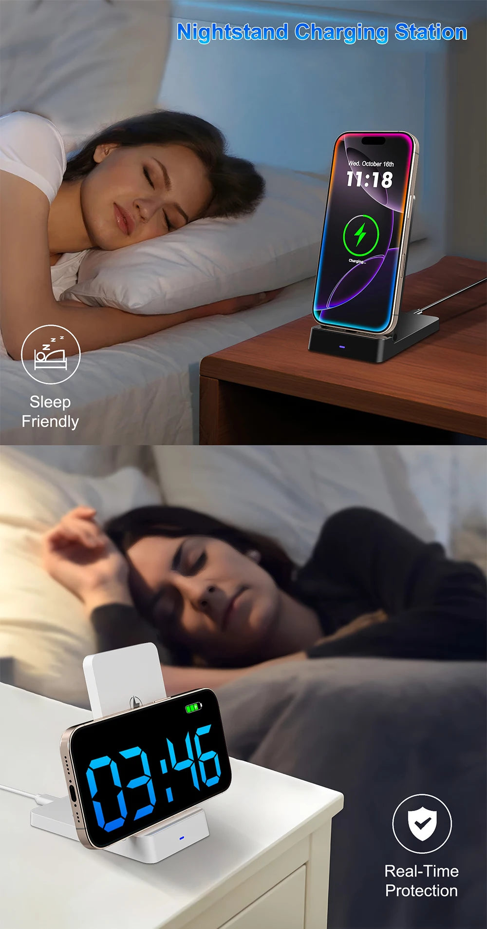 Wireless Charger Phone Desktop Folding Holder Stand For iPhone 16 15 14 13 12 Pro Max Samsung S24 Xiaomi Fast Charging Station