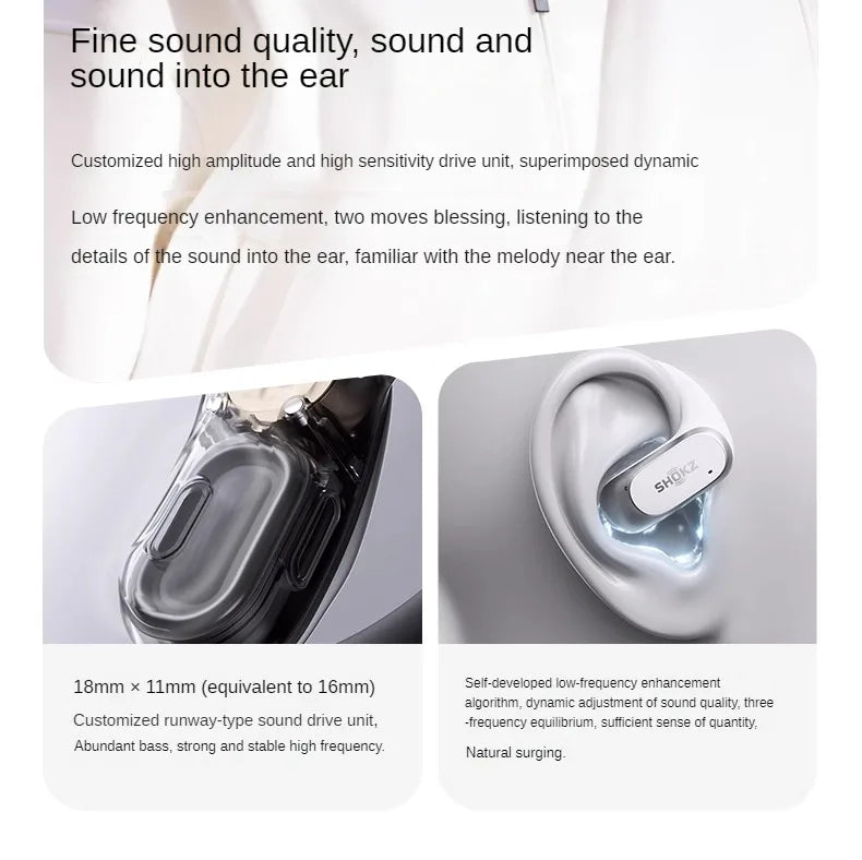 Original SHOKZ T511 OpenFit Air Open Earless Wireless Bluetooth Headphones Sports Headphones HD Call Noise Reduction Support APP
