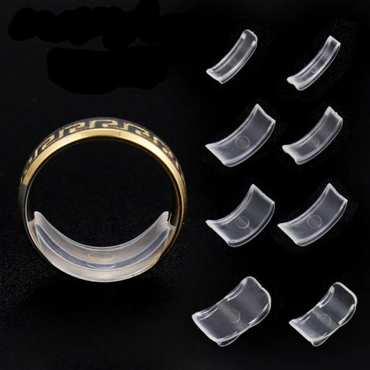 8 Sizes Silicone Invisible Clear Ring Sizer Anti-Loss Proof Invisible Ring Holder Retainer Shrinker for Large Rings