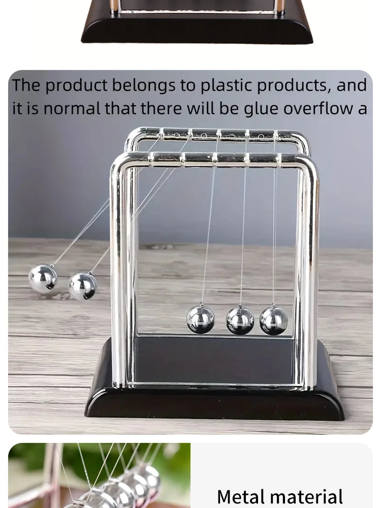 Newton Pendulum Balance Balls: Stylish Desk Decor & Educational Dynamics Toy for Office & Home