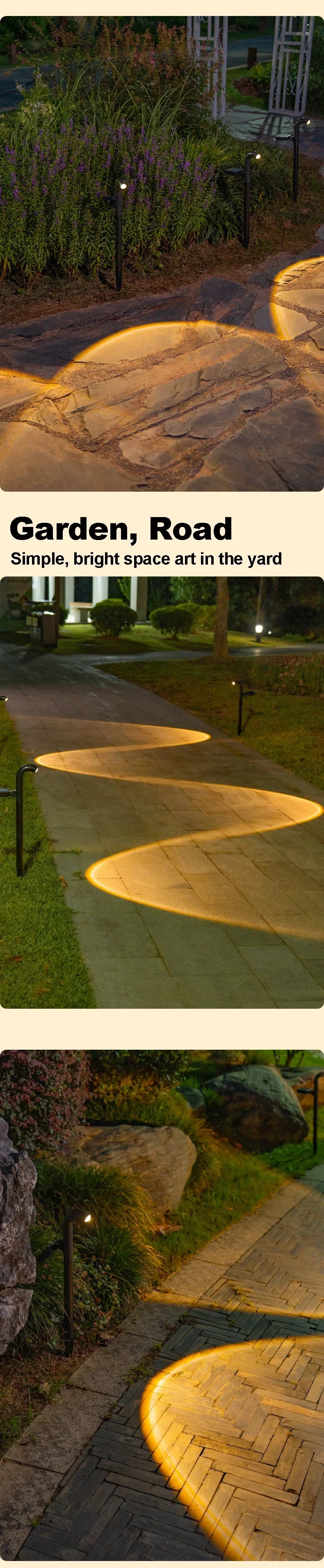 1-4 Pcs Solar LED Light Super Bright Spotlight Outdoor Lighting IP55 Waterproof Lawn Lamps Path Light for Garden Walkway Decor