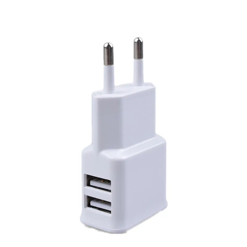 5V 2A USB Charger Travel Wall Charging Head Mobile Phone Dual USB Charger AC Adapter Portable EU Plug For iPhone Xiaomi Samsung