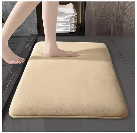 VIKAMA Super absorbent floor mat, super absorbent bath mat, super anti slip coral velvet bathroom floor mat, door mat