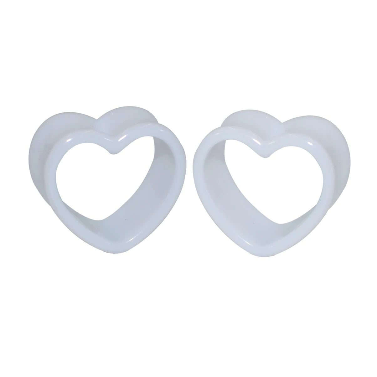 Acrylic Love Black White Heart Shaped Hollow Transparent Ear Gauge Piercing Clear Ear Tunnel Ear Expander 4mm-25mm