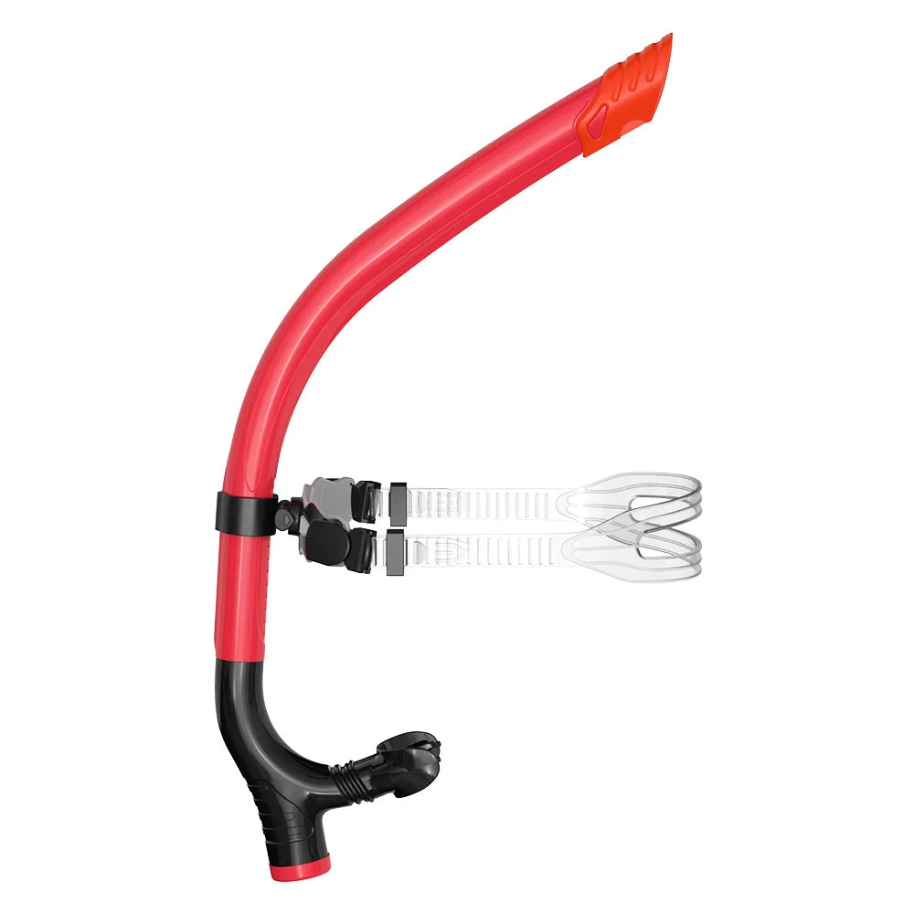 Original Center-Mount Swimmer's Snorkel for Lap Swimming and Swim Training Silicone Mouthpiece One-Way Purge Valve