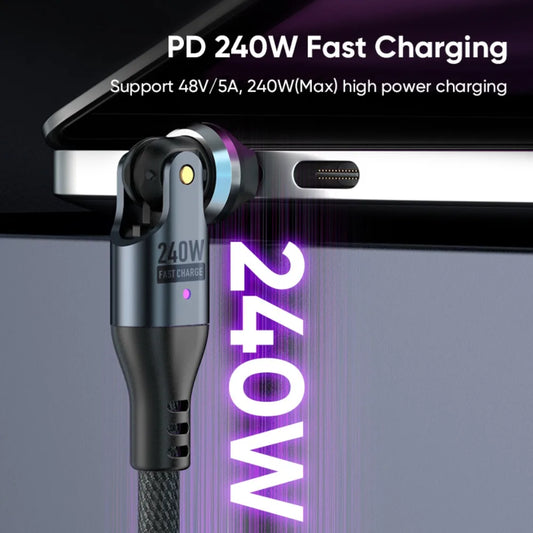 AUFU 240W USB C To Type C Cable For iPhone 16 15 Promax PD3.1 5A Super Fast Charging Data Cord For Macbook iPad Laptop USBC Wire