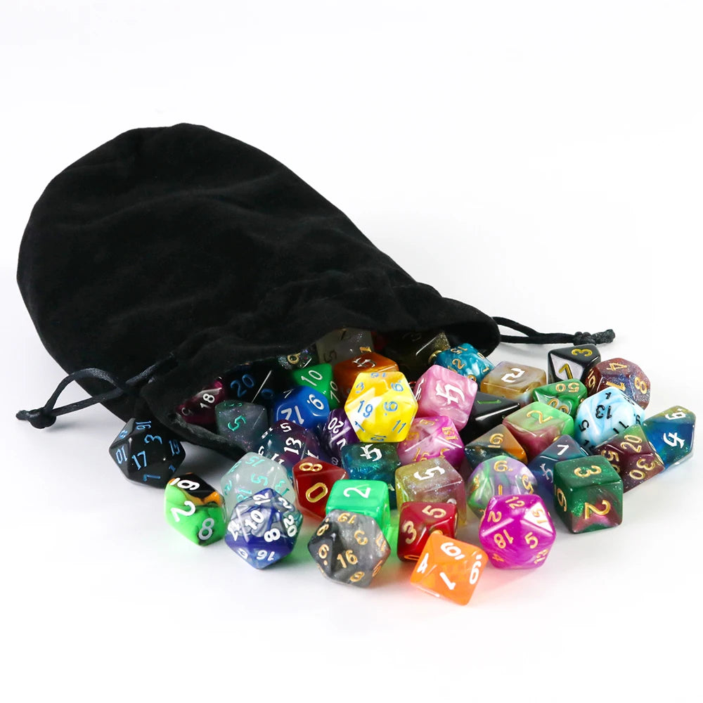 Dice Bag Dice Holder Role Game High Quality Velvet Drawstring Bag Jewelry Packing For TRPG Table Games Entertainment Board Games
