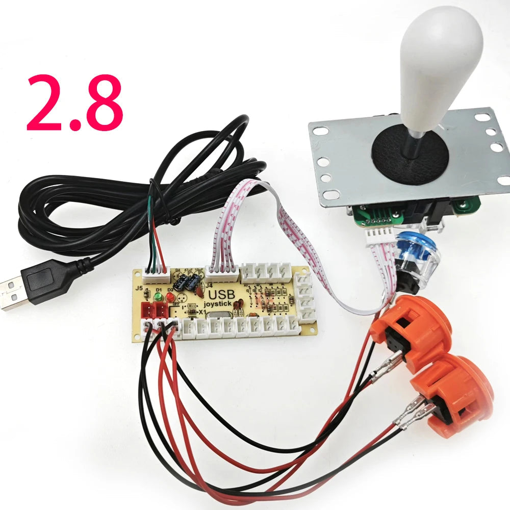 DIY Arcade usb zero delay Encoder PC to Joystick Arcade Rocker Circuit Board Control Module for PS2 PS3 with Cable Push Button