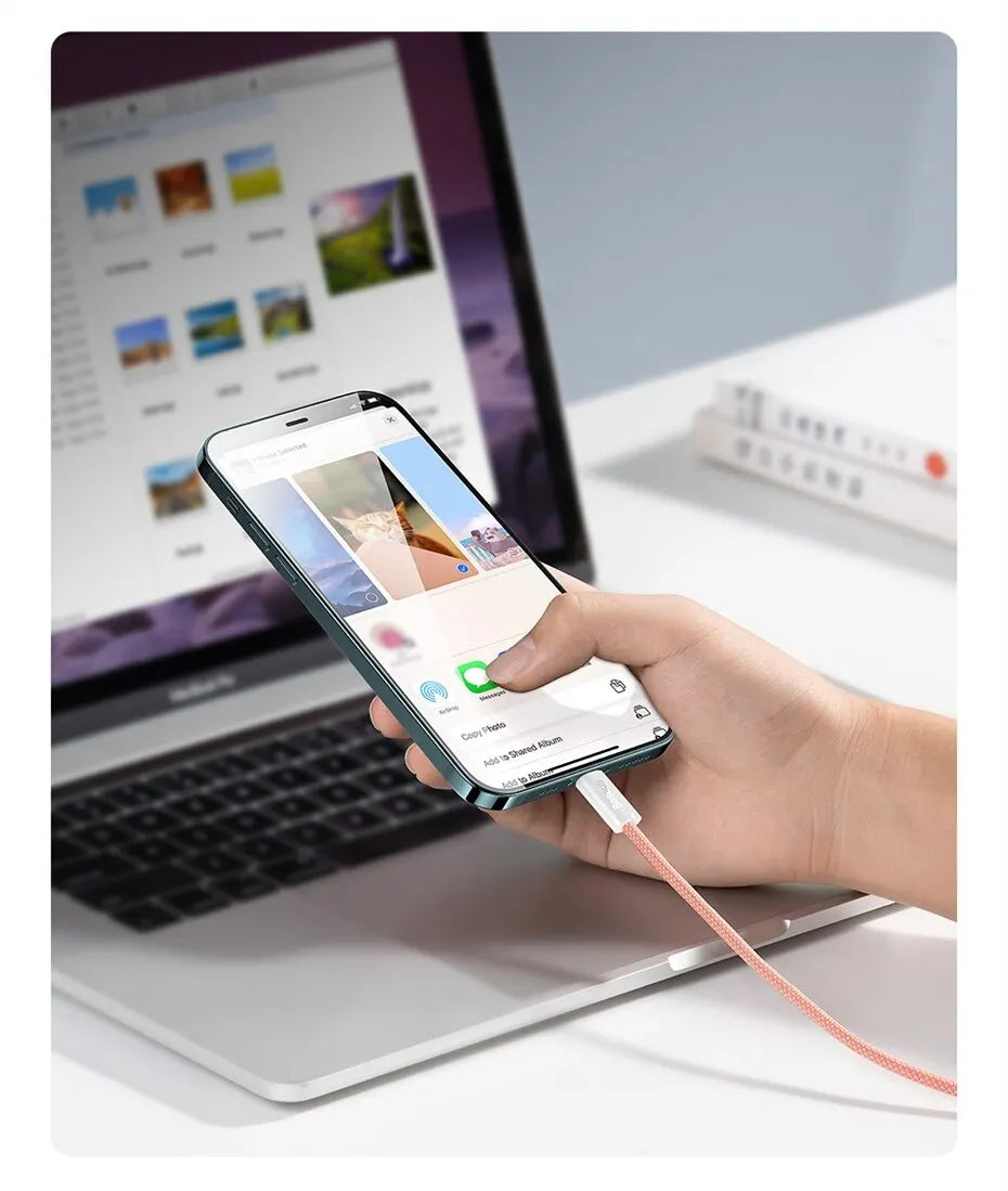 Baseus USB C Cable For IPhone 14 13 12 11 Pro Max XS 20W Fast Charging Cable Type C To Lighting Date Wire For iPad Macbook