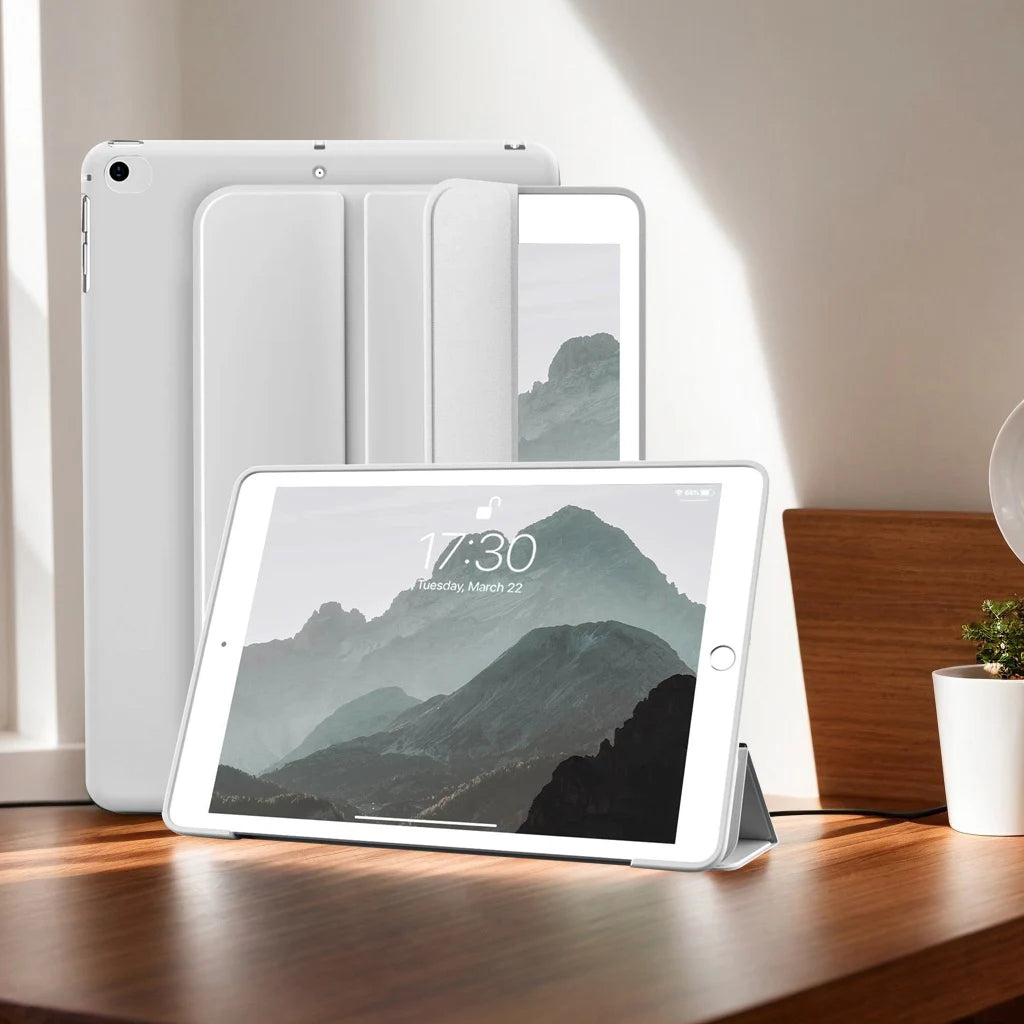 For iPad Mini 5 2019/ Mini 4 3 2 1 7.9 inch, Soft Silicone Shell Trifold Stand Folio Smart Case for iPad Mini 5 4 3 2 1