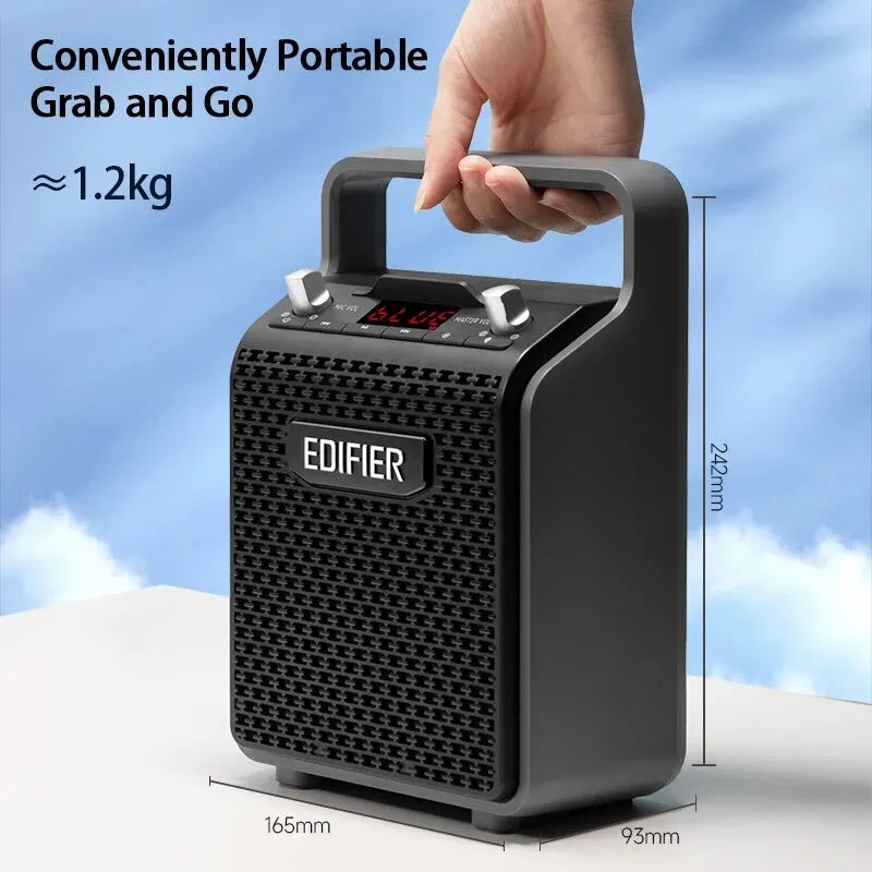 Edifier PP205 Outdoor Portable Bluetooth Speaker Line In USB TF Card Inputs 8 Hours Playback Support Wird Mic Karaoke Speaker