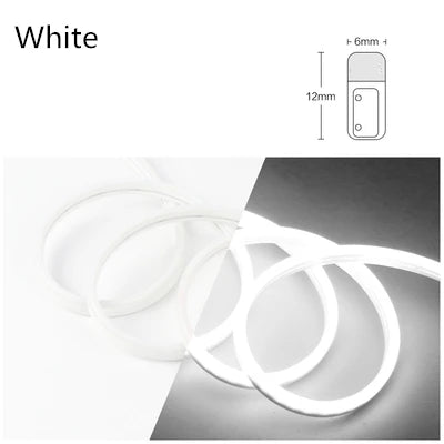 12V Led Neon Strip Lights Flex Tape Ribbon Lamp Rope Waterproof Silicone Tube Bar 1cm 1led Cut DIY Ad Sign Board Billboard