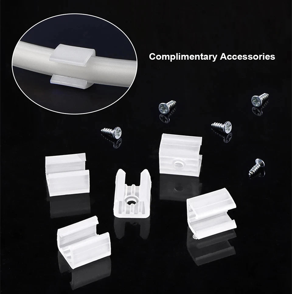 1M-30M 220V COB LED Strip Light Waterproof COB LED Tape EU Power Plug Flexible Ribbon Lamp For Bedroom Kitchen Outdoor Decor