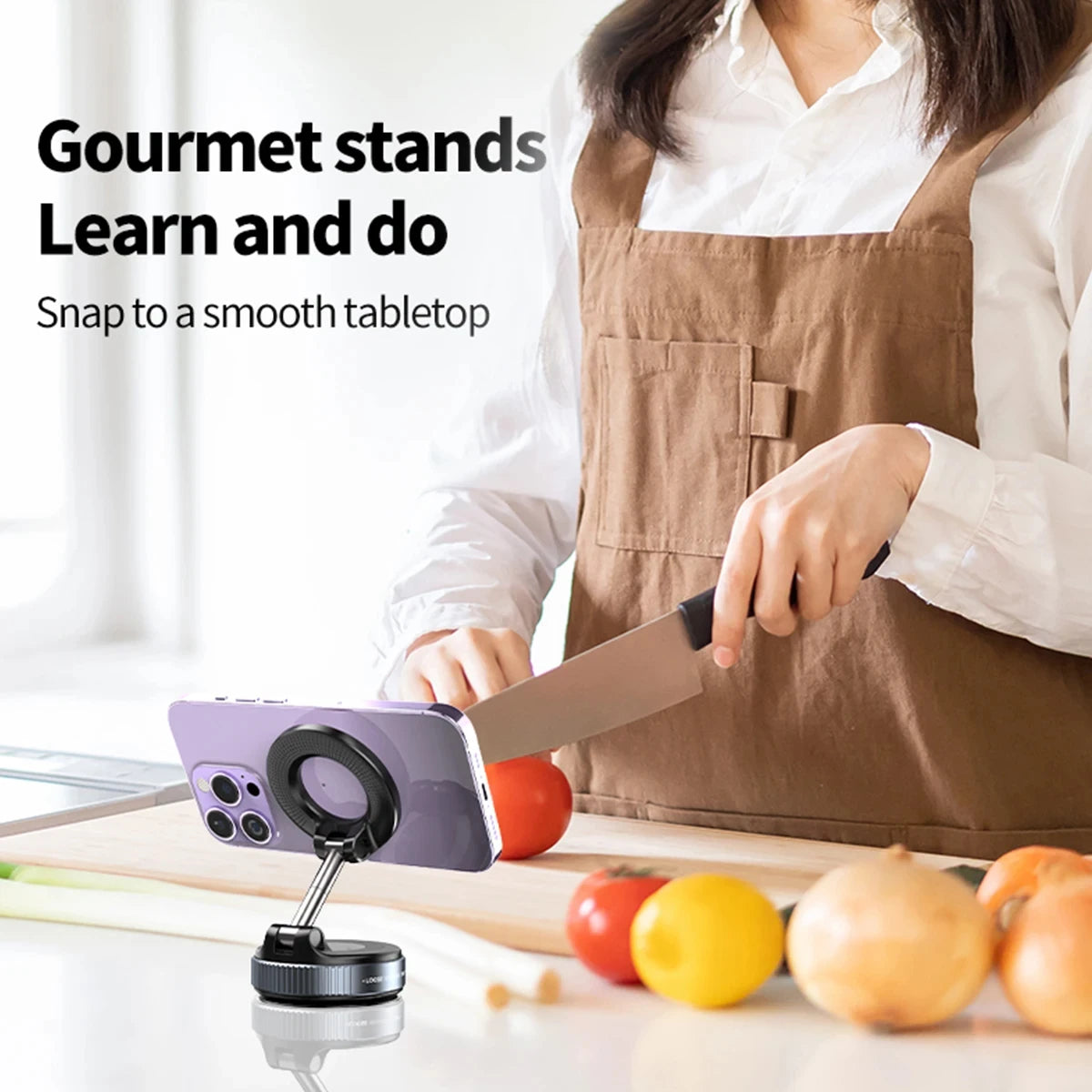 X68 For iphone 14 15 16 Strong Magnetic Car Phone Holder Foldable Design 360° Adjustable Vacuum Mount for Car/Desk/Bathroom Use