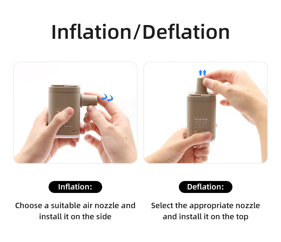 PACOONE Wireless Inflation Pump Portable Outdoor Mini Air Compressor Air Cushion Bed Swim ring Multi function Air Pump