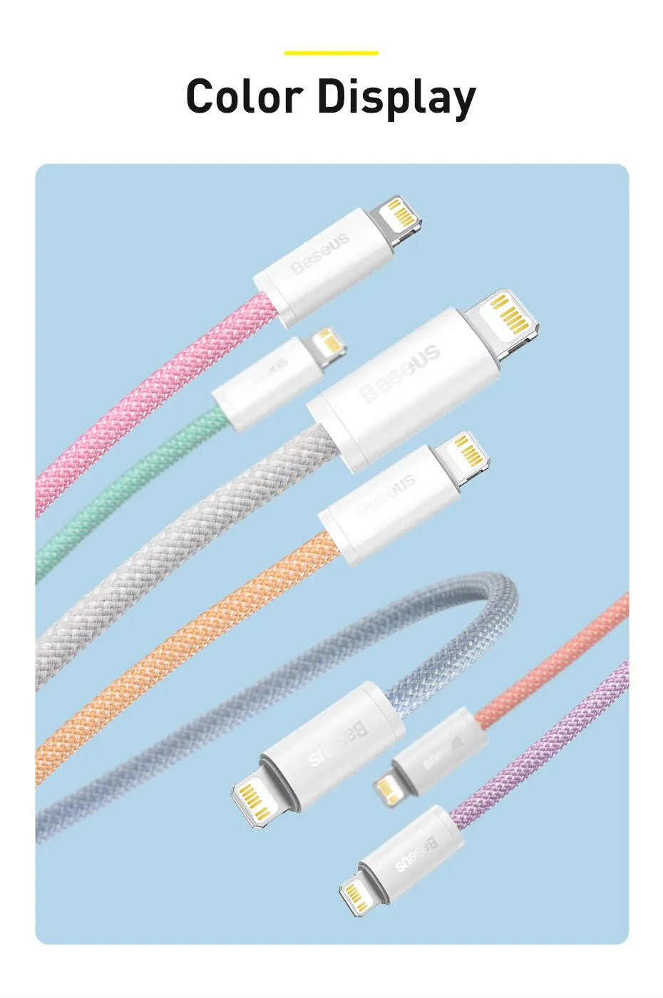 Baseus USB C Cable For IPhone 14 13 12 11 Pro Max XS 20W Fast Charging Cable Type C To Lighting Date Wire For iPad Macbook