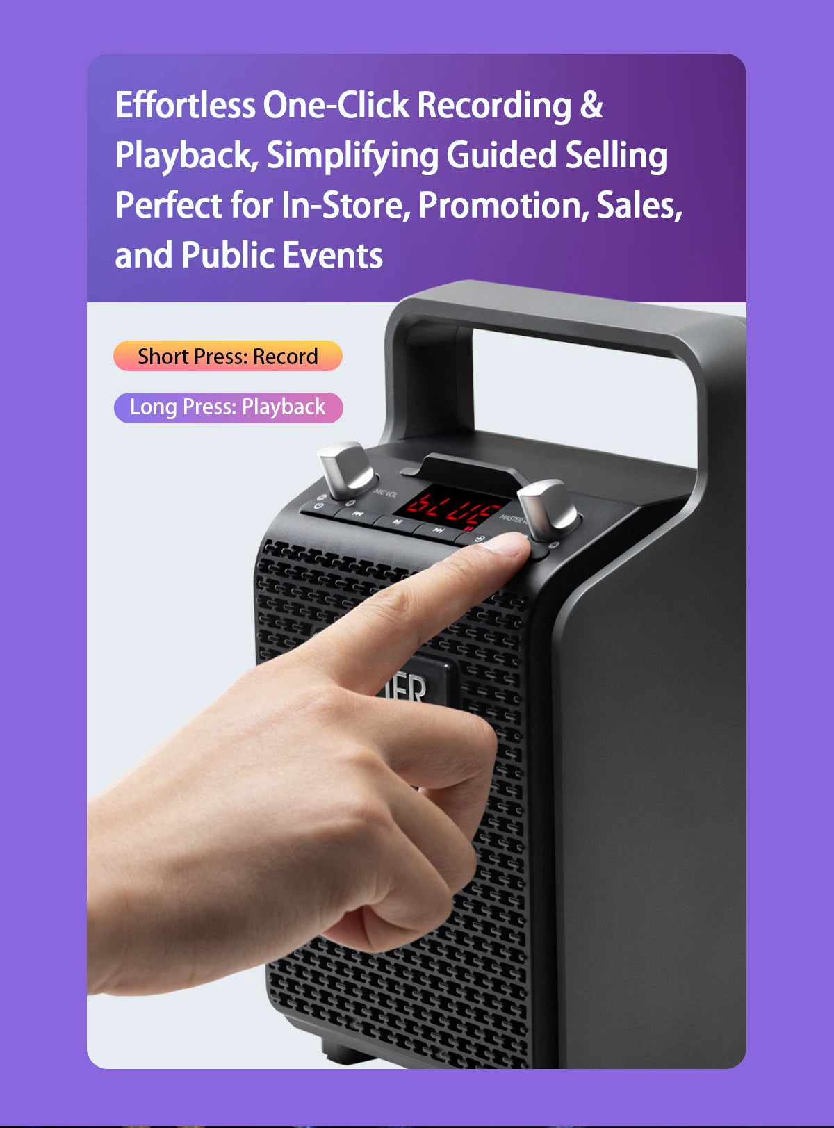 Edifier PP205 Outdoor Portable Bluetooth Speaker Line In USB TF Card Inputs 8 Hours Playback Support Wird Mic Karaoke Speaker