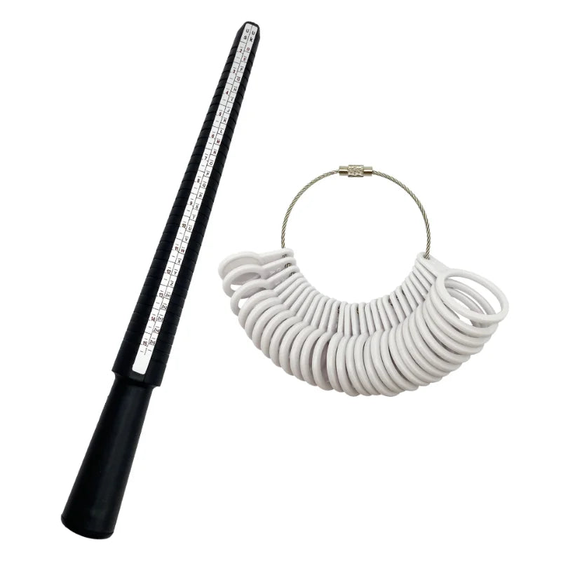 1Pc Professional Jewelry Tools Ring Mandrel Stick Finger Gauge Ring Sizer Measuring UK/US/EU/№ Size for DIY Jewelry Size ToolS