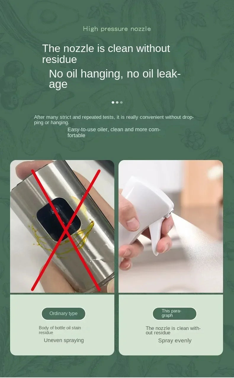 Oil Spray for Cooking Olive Oil Dispenser Plastic Bottle Sprayer Mist-Reusable Food Grade Oil Vinegar Spray Kitchen Accessories