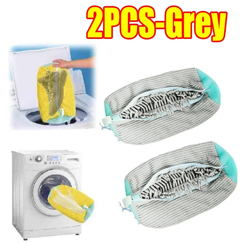 1/2PCS Wash Shoes Bag Padded Net Laundry Shoes Protector Fluffy fibers Polyester Washing Shoes Machine Laundry Bag Drying Bags