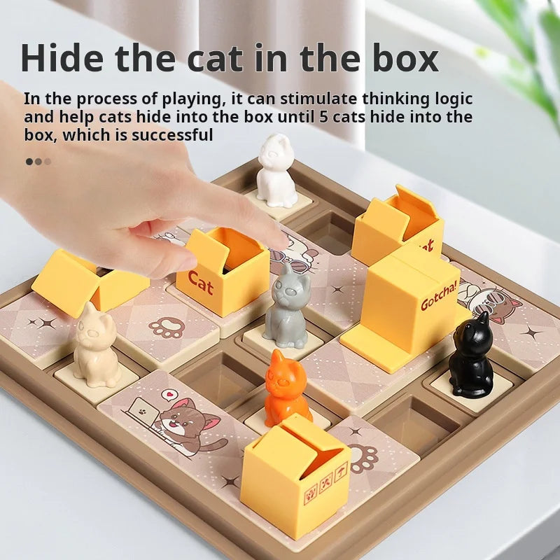 Diy Hide And Seek Cat Puzzle Clearance Clearance Board Game Cat Children Space Planning Logical Thinking Training Puzzle Toy