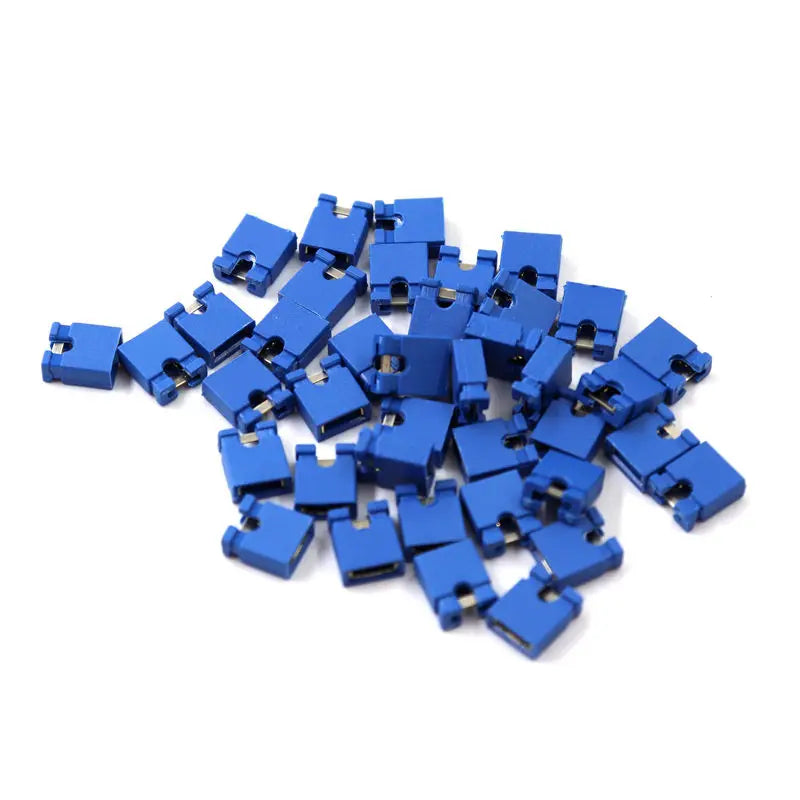 100PCS Pitch jumper shorted cap & Headers & Wire Housings 2.54MM SHUNT Black Yellow White Green Red Blue Opening Hole