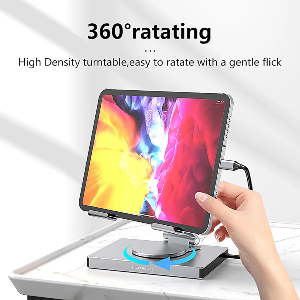 9-in-1 Tablet Docking Station USB C HUB Type C to HDMI2.0 4K 60Hz USB 3.0 5Gbps Fast 1000Mbps RJ45 Adapter PD 100W for PC Laptop