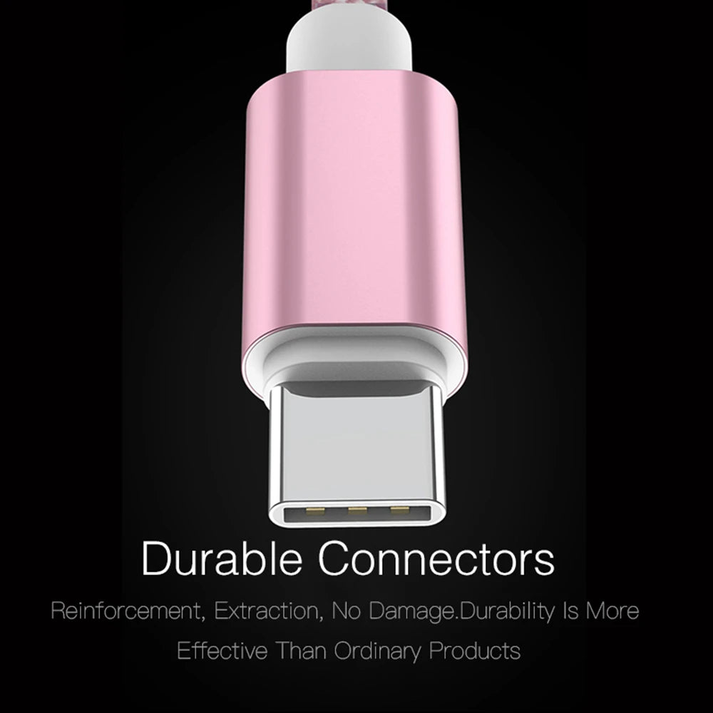 Type C USB Fast Charging Cable for Samsung S23 A55 A35 Xiaomi Redmi Note 13 POCO X5 Huawei Nova 11 Realme iQOO Braided Cable 3m