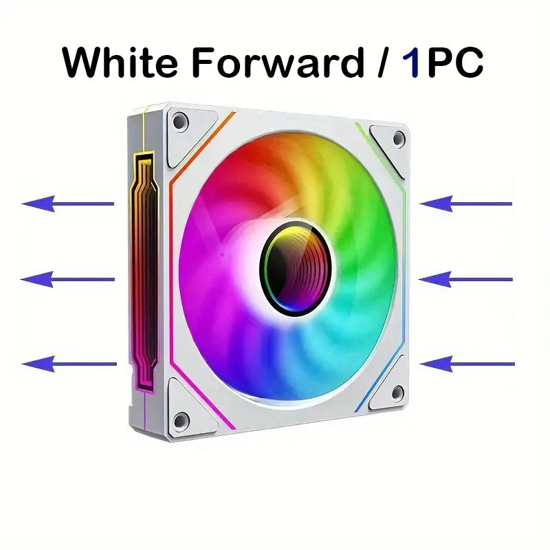 PRISM IV PRO Case Cooling Fan 120mm 5V 3 PIN ARGB, 12V 4 PIN PWM, for CPU & Case,Infinity Mirror Series,1650 RPM, 65 CFM