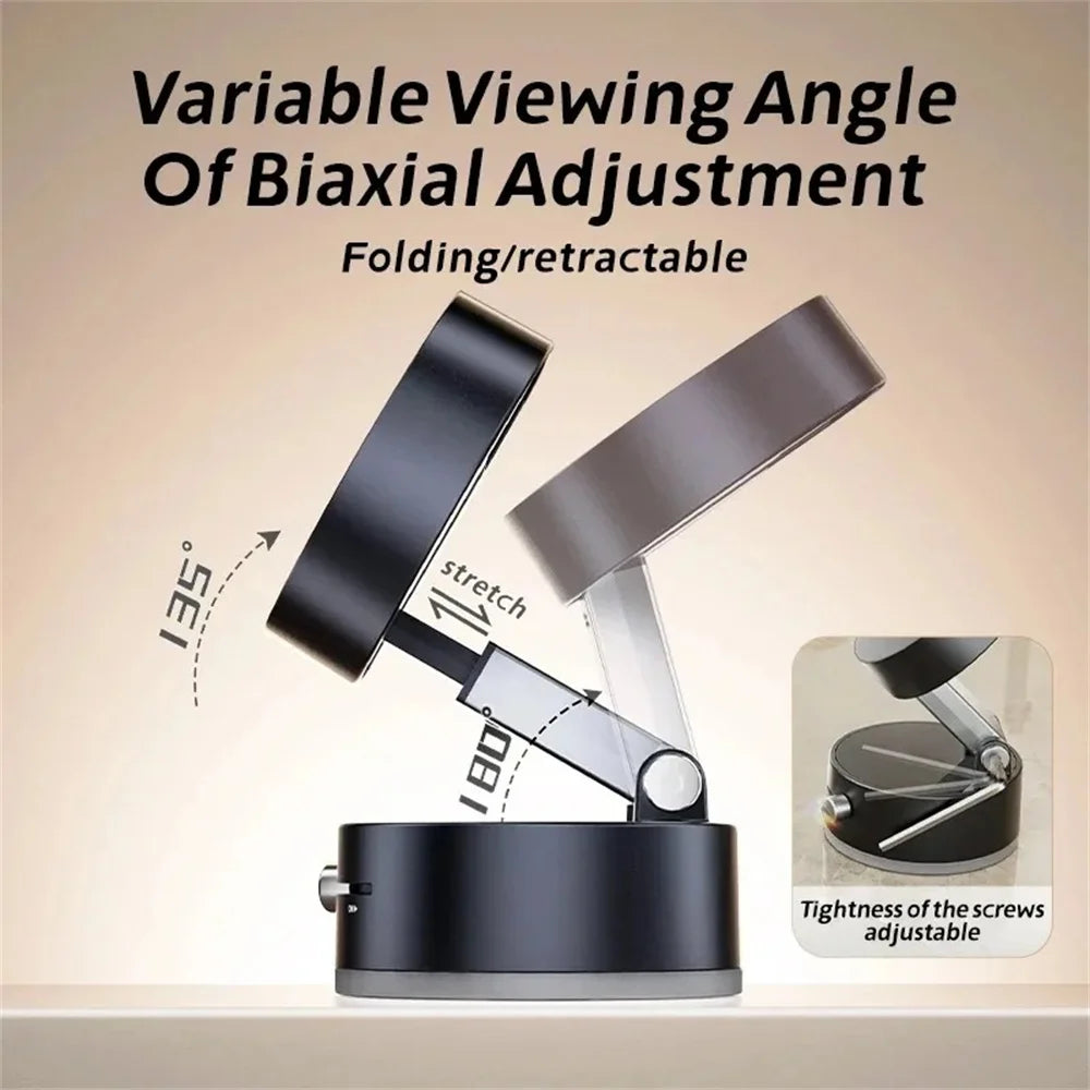 Foldable Phone Stand Strong Magnetic Car Phone Holder Dashboard Phone Holder 360° Rotating Vacuum Suction Cup GPS Bracket in Car