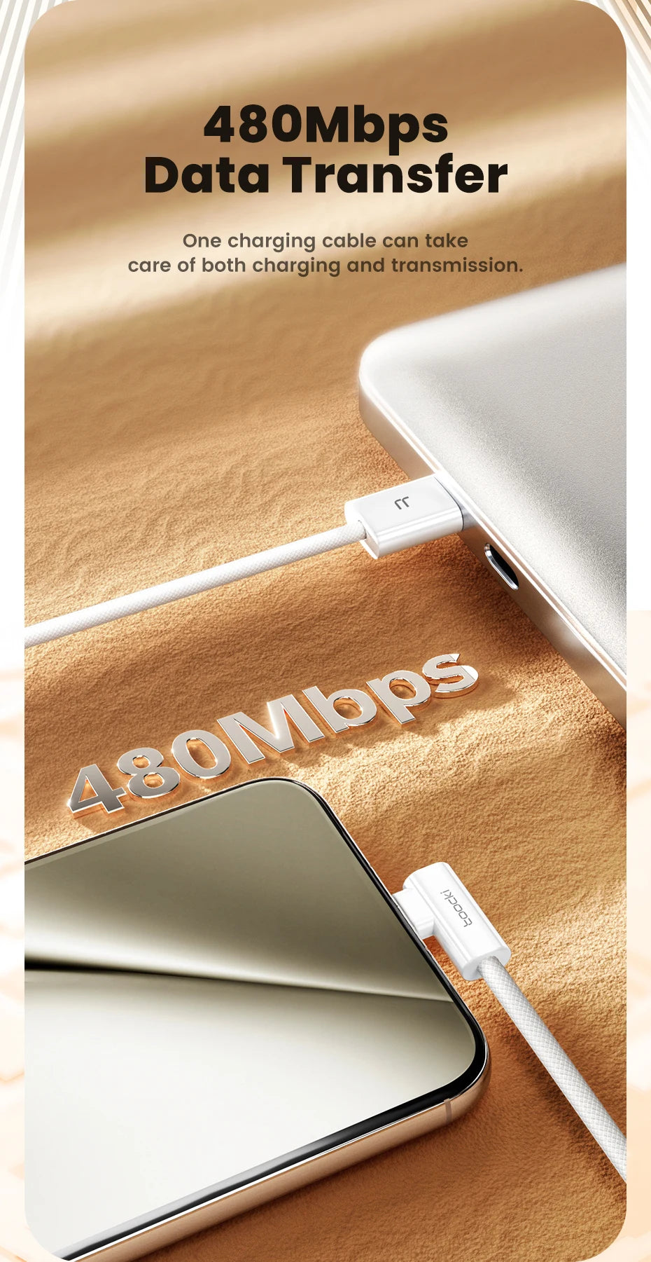 Toocki 100W Elbow 90 Degree USB A to Type C Fast Charging Cable 6A USB C Data Cable For Huawei Samsung Xiaomi Iphone16 15 Tablet