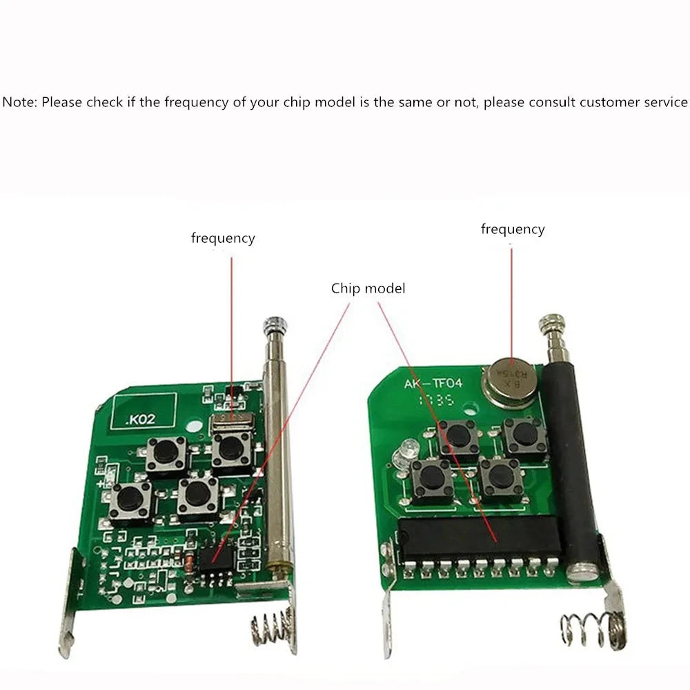 433MHz Cloning Remote Control RF Clone Copy Remote Control Garage Gate Door Opener Remote Key Duplicator for Home Safety