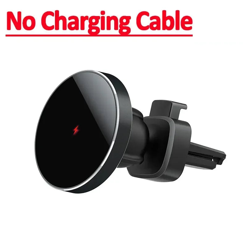 30W Car Magnetic Wireless Charger Phone Holder Stand for iPhone 15 14 13 12 Pro Max Samsung Car Mount Fast Charging Dock Station