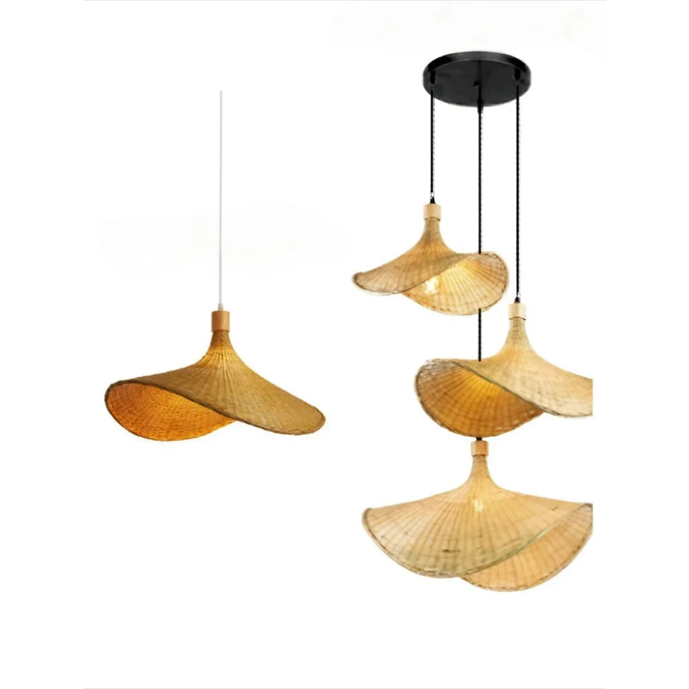 Free Collocation Home Decor Bed Light Room Decor Bamboo 1/3 Light Pendant Light Room Hotel Light Hanging Light Hotel Decor Light