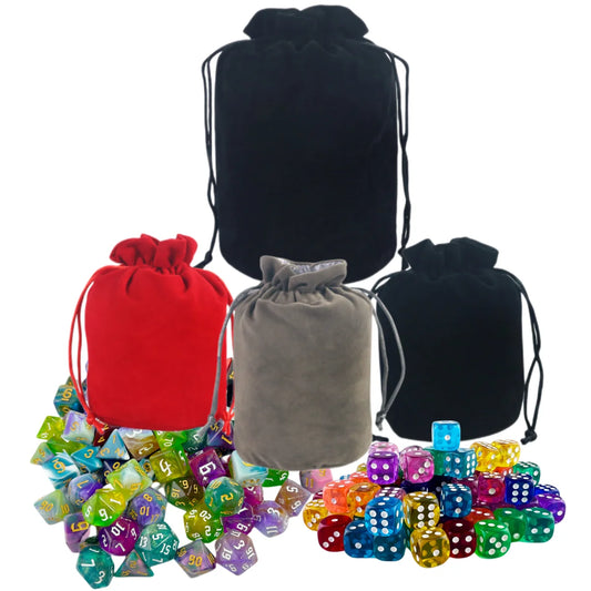 Dice Bag Dice Holder Role Game High Quality Velvet Drawstring Bag Jewelry Packing For TRPG Table Games Entertainment Board Games