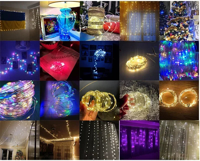20m USB LED String Lights Fairy String Lights Warm White LED String Lights for Christmas Wedding Party Home Holiday Decoration
