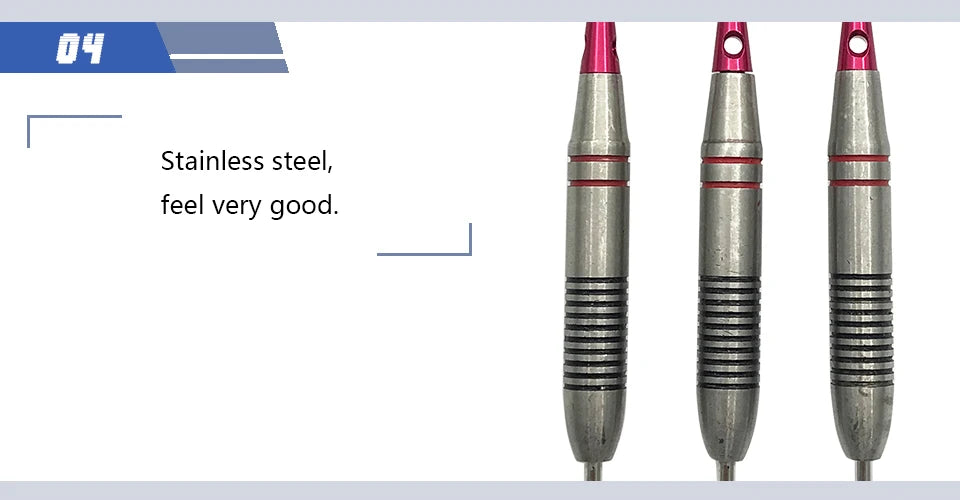 3pcs/1set Of 24g Stainless Steel Dart Needle Anti-fall Fine Aluminum Rod Red Aurora Wing Adult Training Entertainment Games
