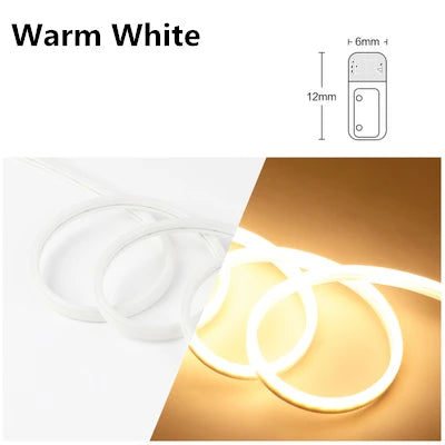 12V Led Neon Strip Lights Flex Tape Ribbon Lamp Rope Waterproof Silicone Tube Bar 1cm 1led Cut DIY Ad Sign Board Billboard