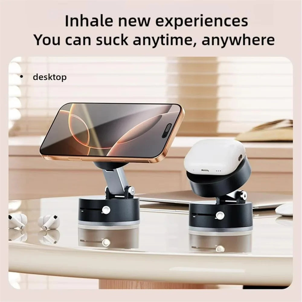 Foldable Phone Stand Strong Magnetic Car Phone Holder Dashboard Phone Holder 360° Rotating Vacuum Suction Cup GPS Bracket in Car