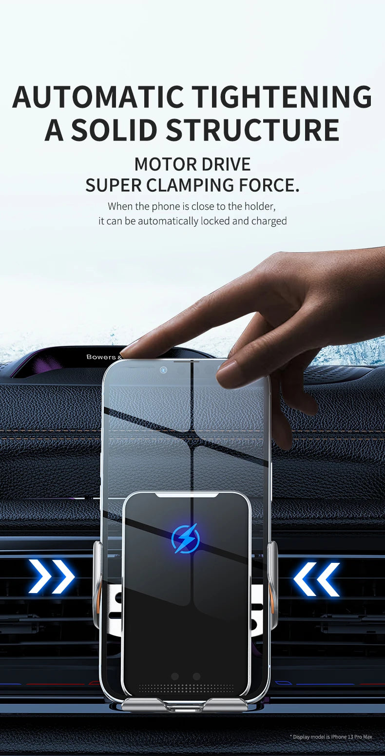 Car Wireless Charger Magnetic Auto Car Mount Phone Holder For iPhone 14 13 12 Samsung Infrared Induction 15W Fast Charging