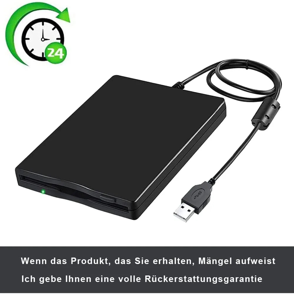 USB Floppy Disk Reader Drive 3.5" External Portable 1.44 MB FDD Diskette Drive for Mac Windows 10/7/8/XP/Vista PC Laptop Desktop