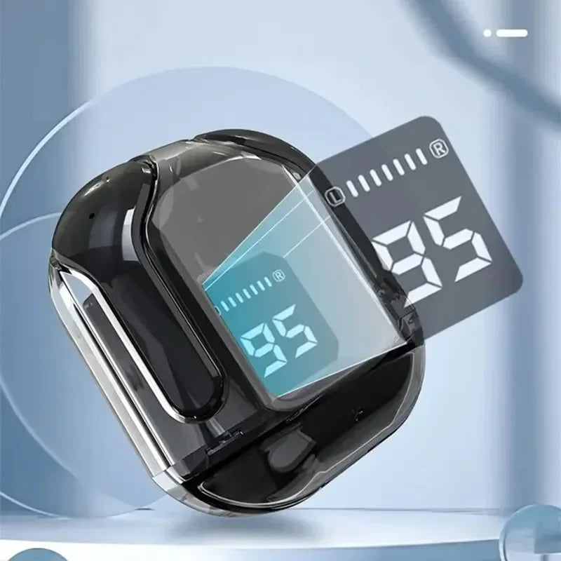 True Wireless Bluetooth Headset Transparent Design with LED Digital Display Stereo Sound Earphones for Sports Working-Air 31