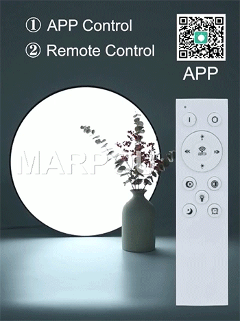 MARPOU Smart ceiling lamp led lamp for bedroom ceiling lights with Remote control Dimmable led lights for room Living room