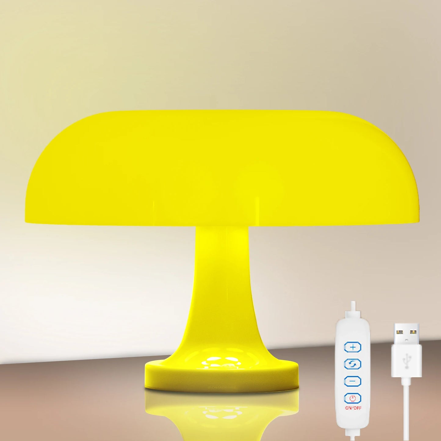 Classic Mushroom Table Lamp Modern Bauhaus Art Table Lamp Bedroom Bedside Lamp Danish Designer Orange Decorative Table Lamp