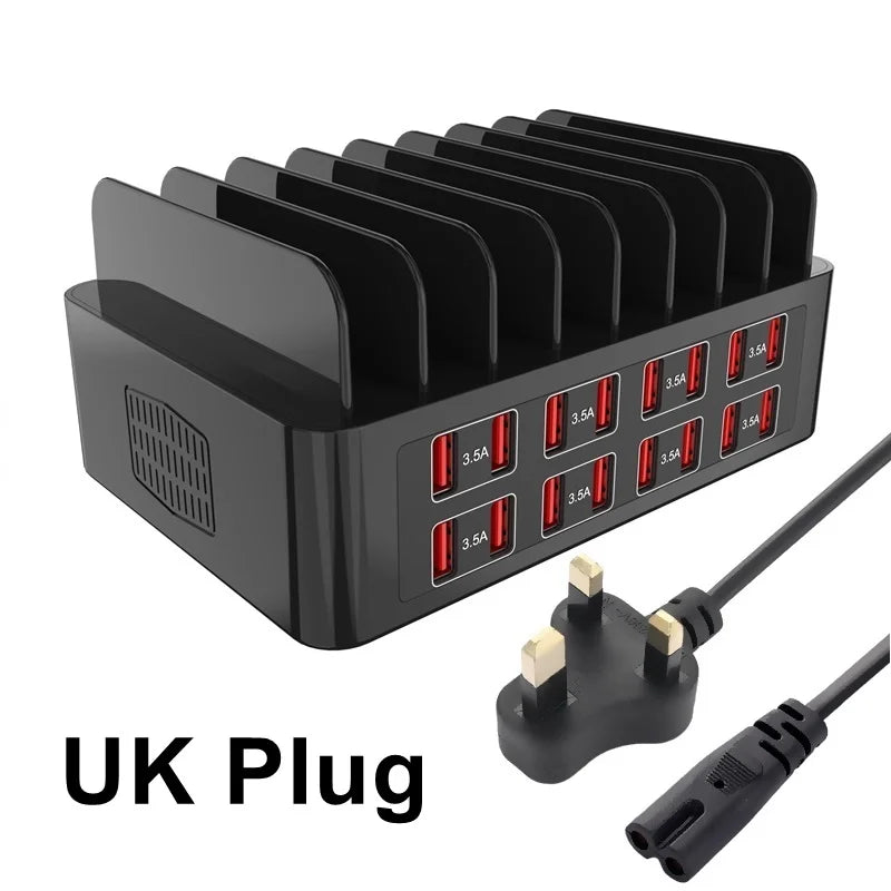 ASENGRY 150W Universal Multi USB Charger 16 Port USB Charging Station Tablet Stand For Ipad Iphone 15 14 13 Pro Max Samsung S24