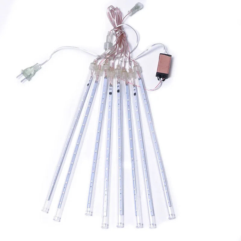 1pc 30CM LED Meteor Shower Rain Lights Waterproof Falling Raindrop Fairy String Light for Christmas Holiday Party Patio Decor