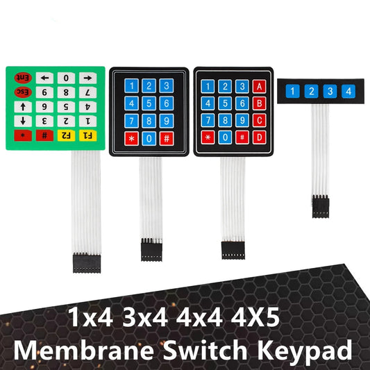 1 x 4 3X4 4*4 Matrix Array Matrix keyboard 4 12 16 20 Key 1x4 3x4 4x4 4*5 Membrane Switch Keypad for arduino smart car
