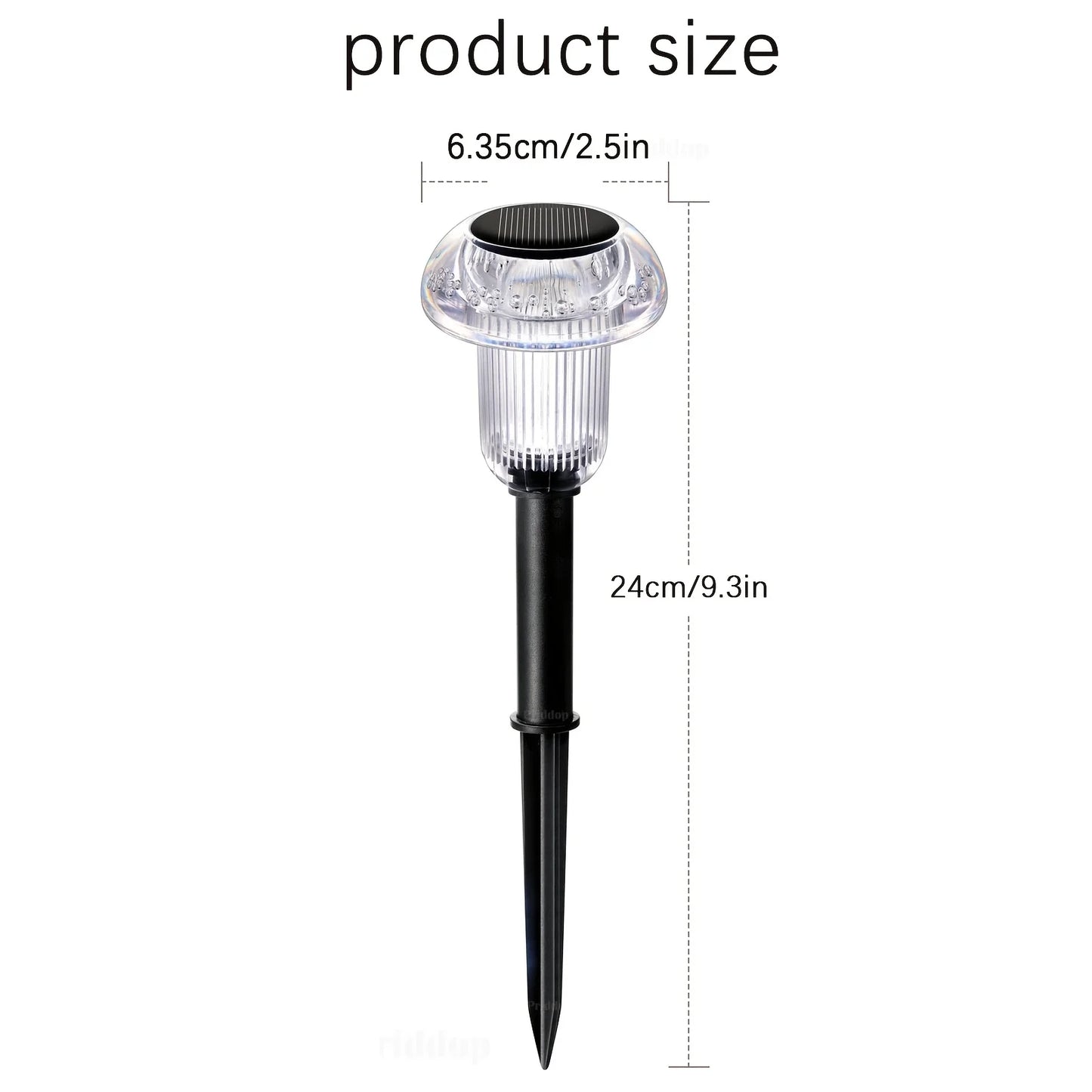 4Pcs Solar Pathway Lights Outdoor Vibrant LED Mushroom Garden Stake Lighting for Walkways Lawns Driveways Landscapes Decorative