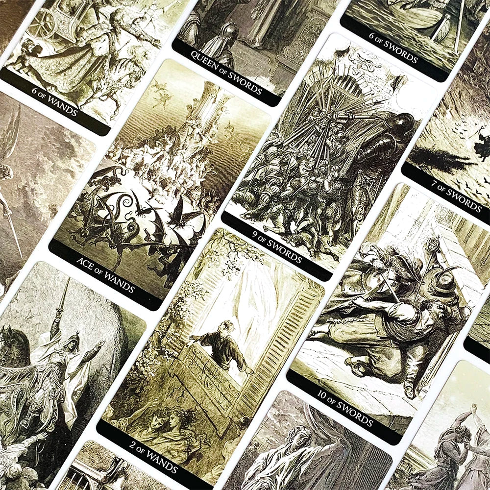 Gustave Dore Tarot Card 78pcs Cards Party Board Games For Family And Friends Entertainment English Version Divination Game Card